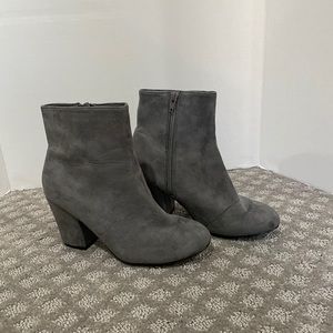 Gray Heel Booties